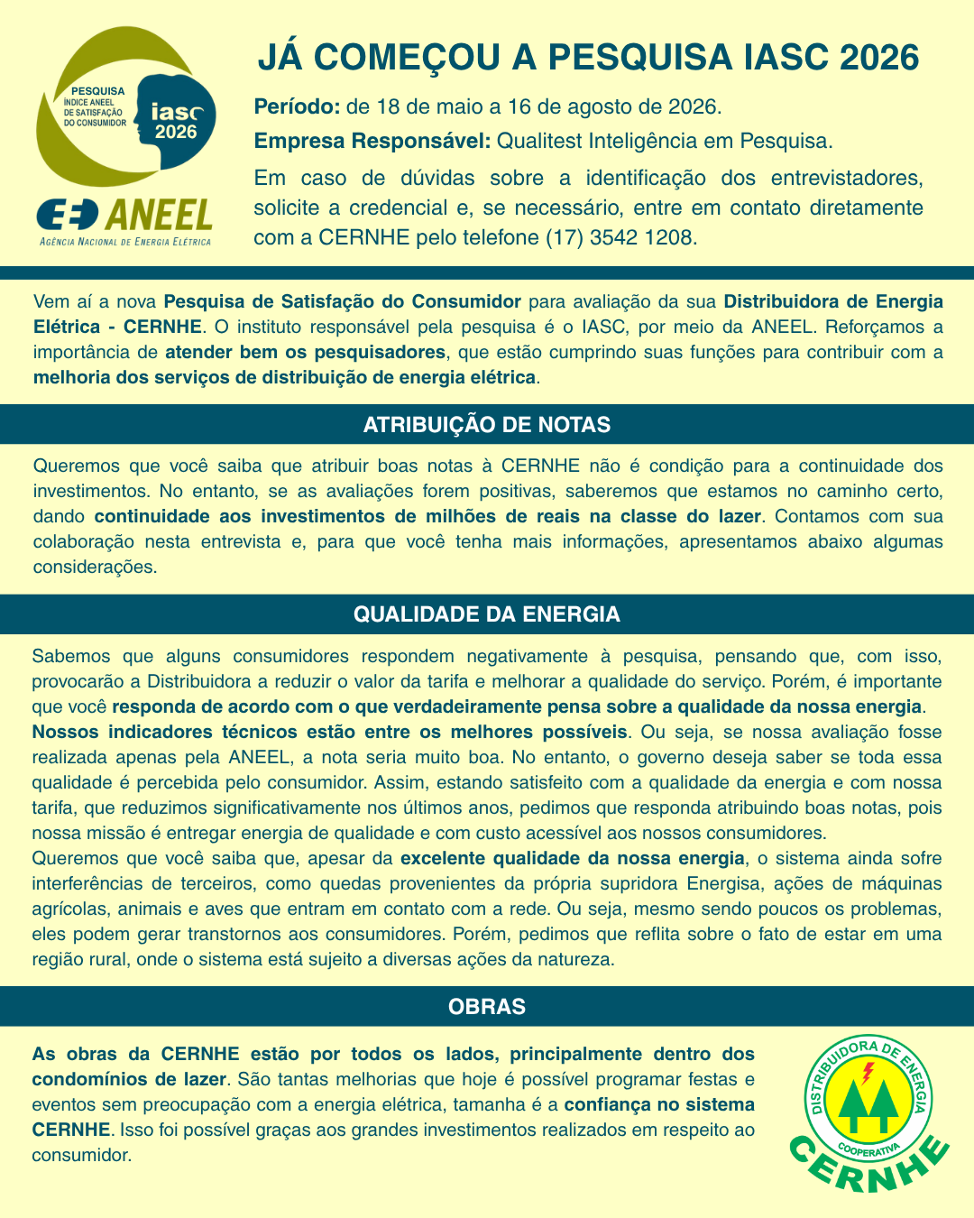 JÁ COMEÇOU A PESQUISA IASC 2026