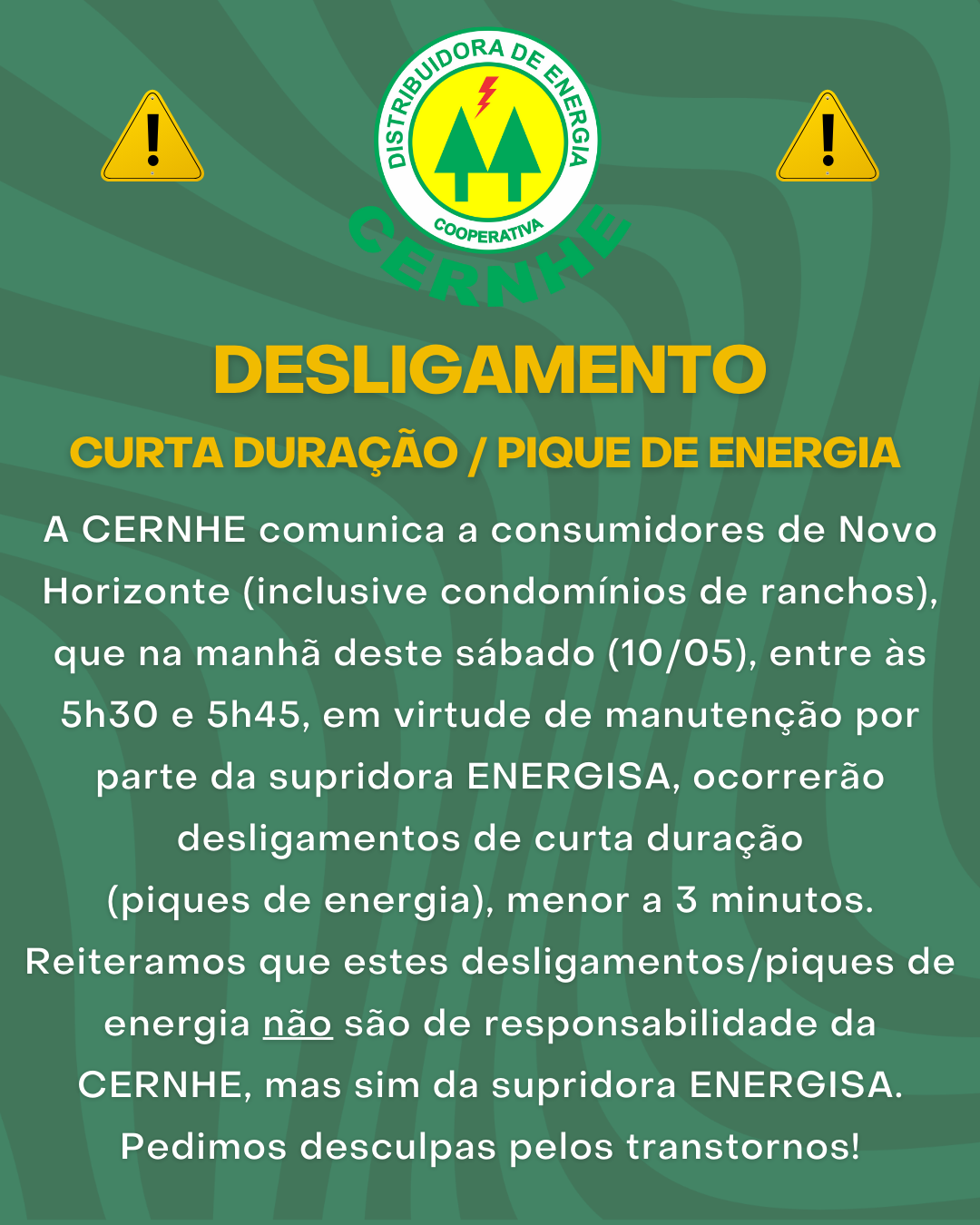 DESLIGAMENTO DE CURTA DURAÇÃO / PIQUE DE ENERGIA - 10/05