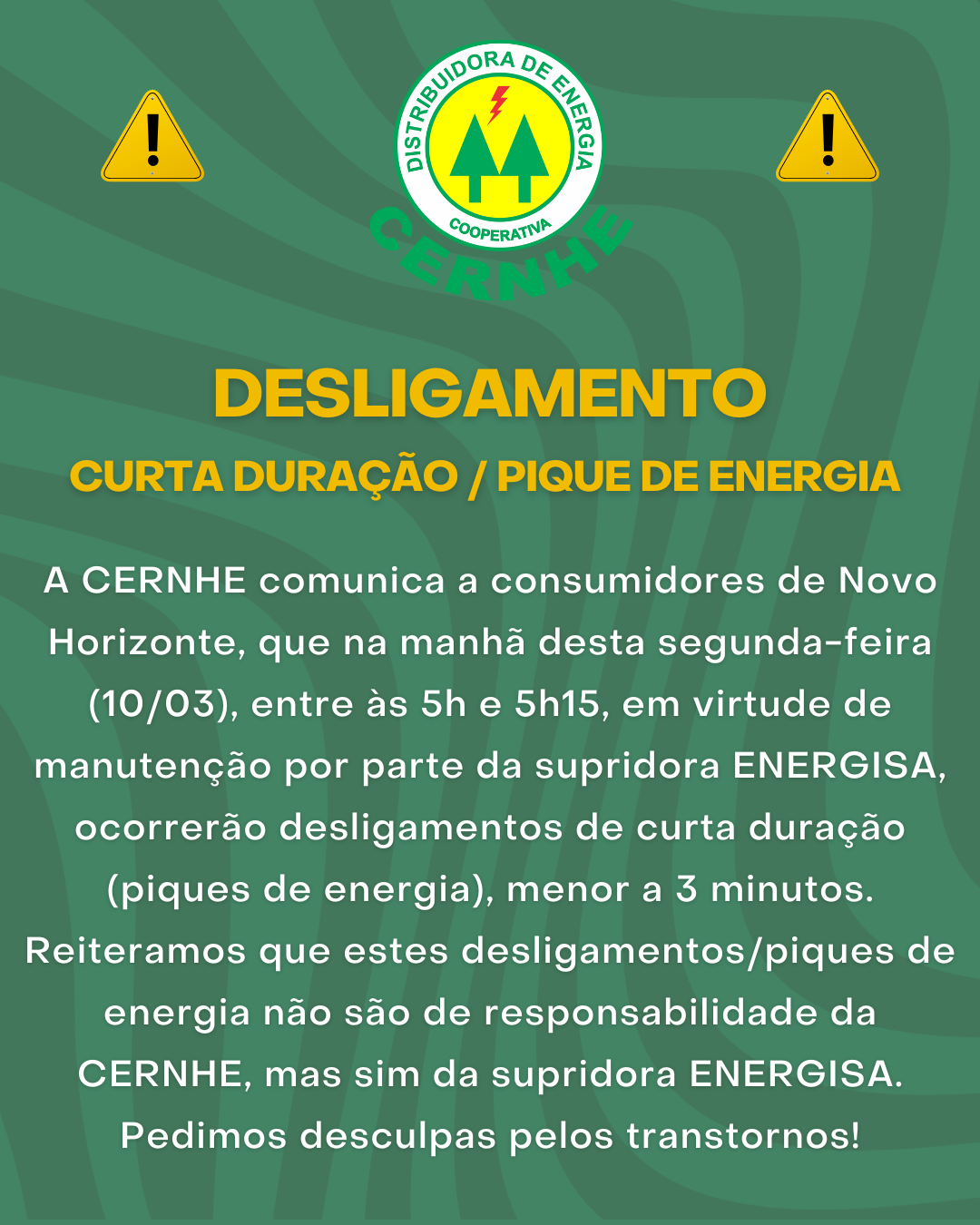 DESLIGAMENTO DE CURTA DURAÇÃO / PIQUE DE ENERGIA