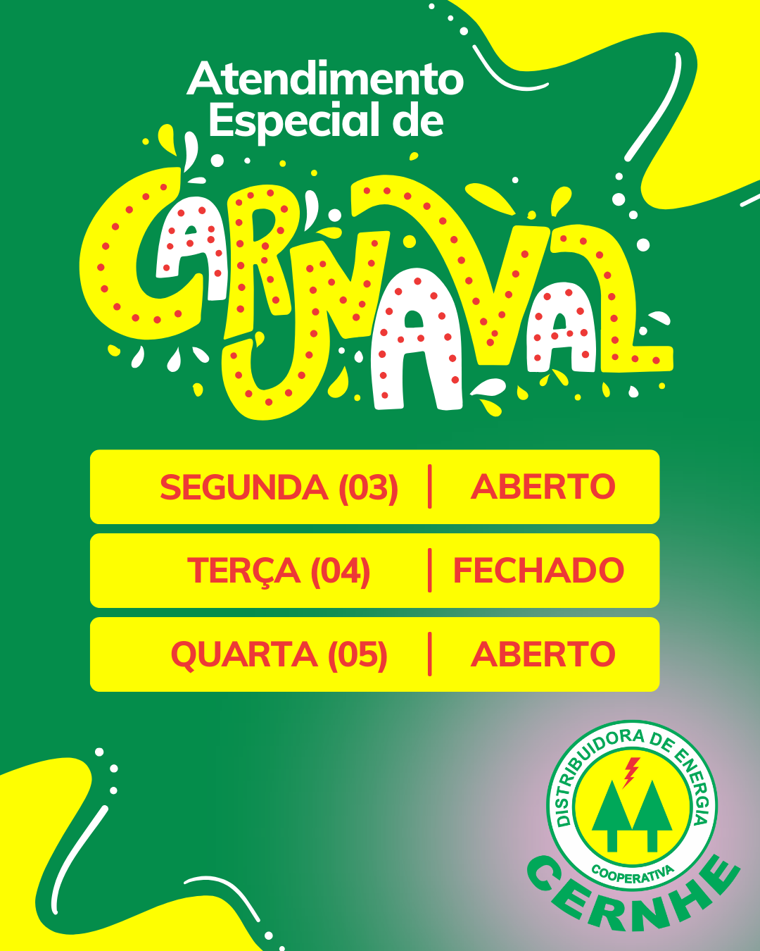 ATENDIMENTO ESPECIAL DE CARNAVAL