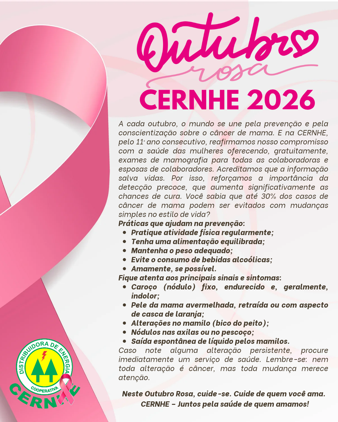 OUTUBRO ROSA CERNHE 2026