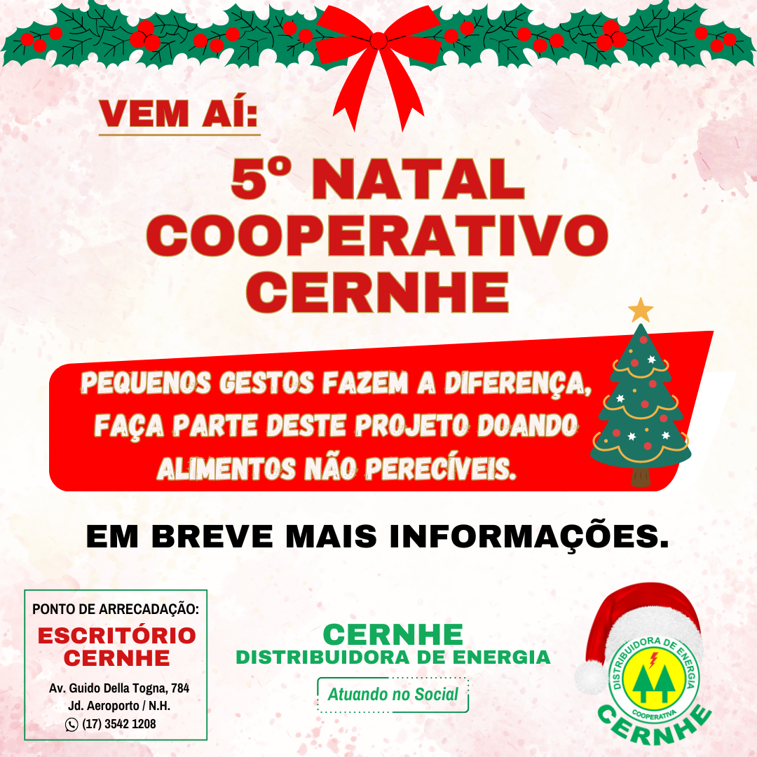 VEM AÍ O 5º NATAL COOPERATIVO CERNHE